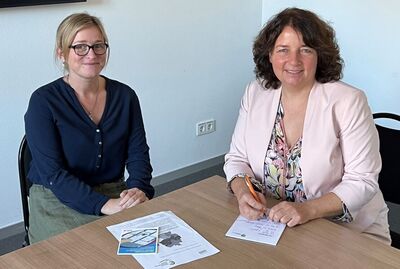 Behindertenbeauftragte Linda Pilz im Gespräch mit Ruth Müller