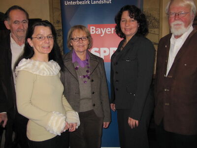 Sepp Gradl, Anja König, Maria Haucke, Ruth Müller und Horst Kubatschka