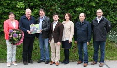 Verabschiedung der Kreisräte Peter Barteit und Bernd Zauner (2. und 3. v. l.)