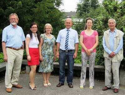 v.l.: Robert Gewies,Anja König,Maria Haucke,Sebastian Hutzenthaler,Dr.Verena Brunschweiger,Peter Irmann