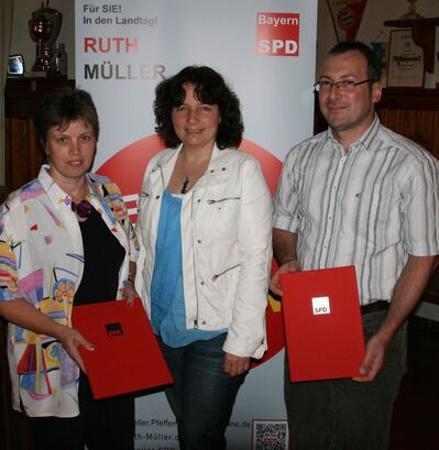 Brigitte Amrhein, Ruth Müller und Thomas Niederreiter
