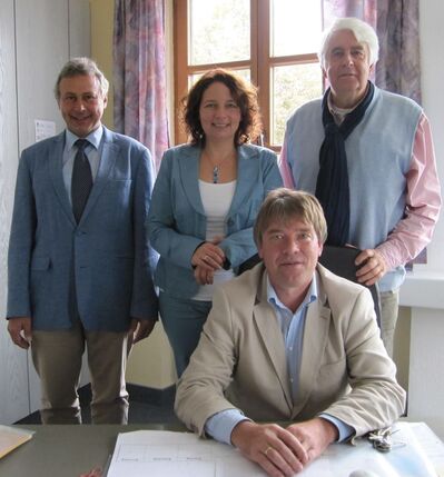 v.l. Konrad Hartshauser, Kröning; Ruth Müller, MdL; Lorenz Fuchs, Schalkham; Maximilian v. Montgelas, Gerzen