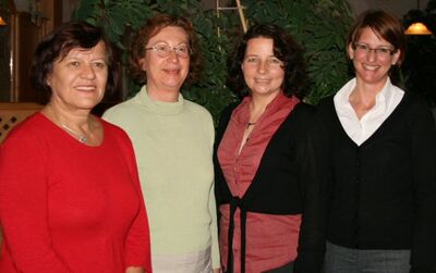 Marianne Bontzol, Hildegard Kolbeck, Ruth Müller und Kerstin Schanzer setzen sich für die Rechte der Frauen ein.