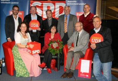 Referenten und Vorsitzende beim SPD-Kirchweihmontag 2012 in der Eskara