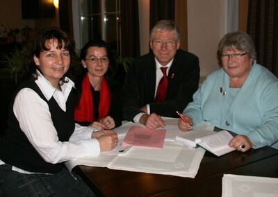 Ruth Müller, Anja König, Bernhard Roos und Maria Manske