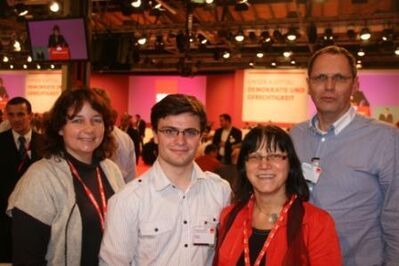 v. l. n. r.: Ruth Müller, Valerian Thielicke, Johanna Werner-Muggendorfer, Herbert Lohmeyer