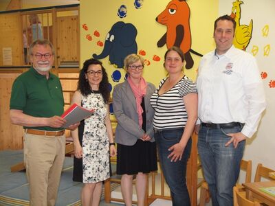 Auf dem Foto v. l.: Robert Gewies, Anja König, Linda Pilz, Birgit Reiter und Jan Brettmann