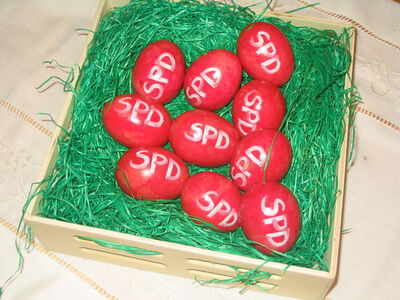 Rote SPD - Eier