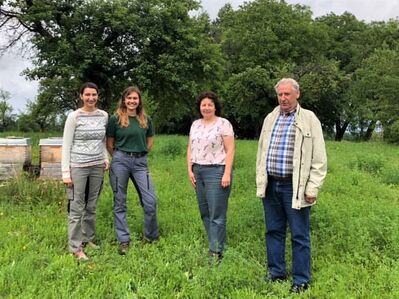 Marlene und Lucia Gruber, Ruth Müller (MdL), Georg Riedl, Gemeinderat Rohr