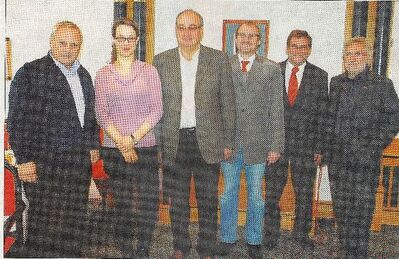 v.l.: Klaus Pauli, Verena Brunschweiger, Gerhard Wick, Frank Domakowski, Gerd Steinberger, Rolf Haucke