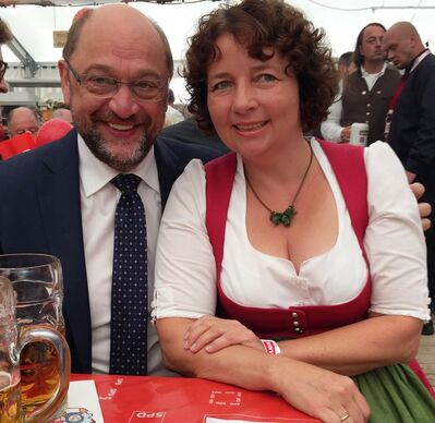 Kanzlerkandidat Martin Schulz und Ruth Müller, MdL