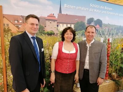 Torsten Ellmann (Präsident DIB), Ruth Müller (MdL), Stefan Spiegl (Präsident LVBI)