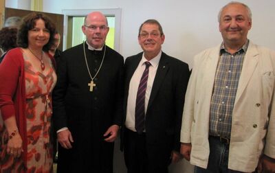 die Rottenburger Vertreter mit Bischof Dr.Hans-Martin Weiß und Pfarrer Peter Weigand